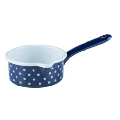 Riess Pünktchen Blau Stielkasserolle Mit Großem Ausguß 12 Cm