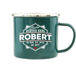HTI-Living Robert Echter Kerl Emaille Becher