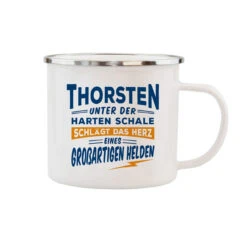 HTI-Living Thorsten Echter Kerl Emaille Becher