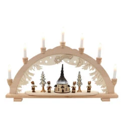 Sigro Seiffener Kirche, Bergleute Holz-Schwibbogen