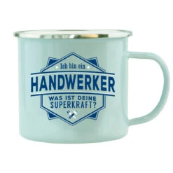 HTI-Living Handwerker Echter Kerl Emaille Becher