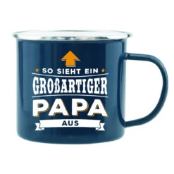 HTI-Living Papa Echter Kerl Emaille Becher