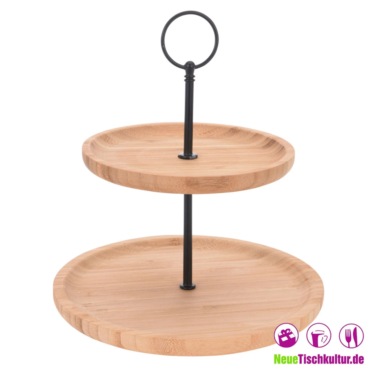 Neuetischkultur 2 Ebenen Etagere Bambus 4 Neuetischkultur 2 Ebenen Etagere Bambus – Bild 2