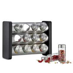 Küchenprofi Edelstahl Gewürzständer Mit 12 Gläsern