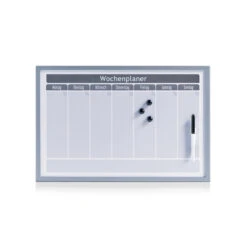 HTI-Living Alugrau Wochenplaner Magnetisch