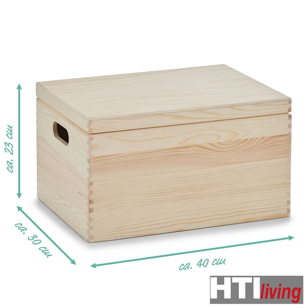 HTI-Living Nadelholz Allzweckkiste Mit Deckel 4 HTI-Living Nadelholz Allzweckkiste Mit Deckel – Bild 2