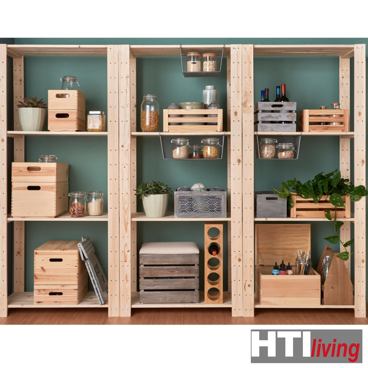 HTI-Living Nadelholz Allzweckkiste Mit Deckel 7 HTI-Living Nadelholz Allzweckkiste Mit Deckel – Bild 5