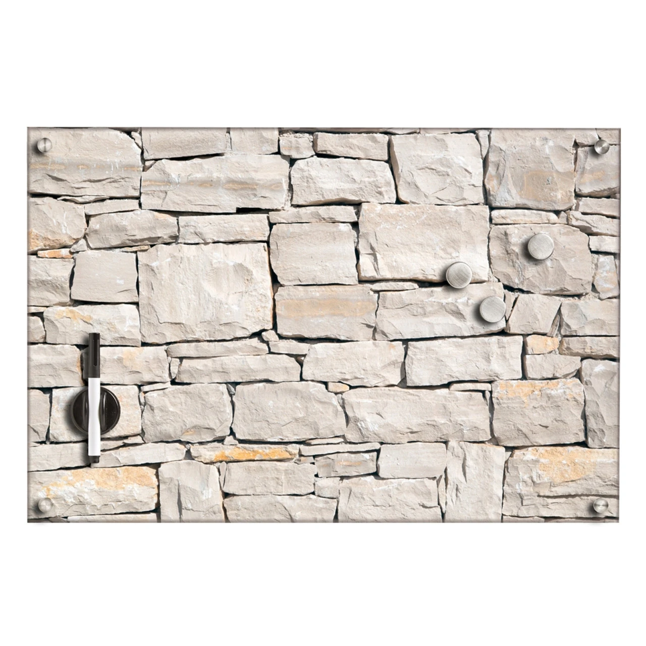 HTI-Living Stone Memoboard Glas Rechteckig 3 HTI-Living Stone Memoboard Glas Rechteckig
