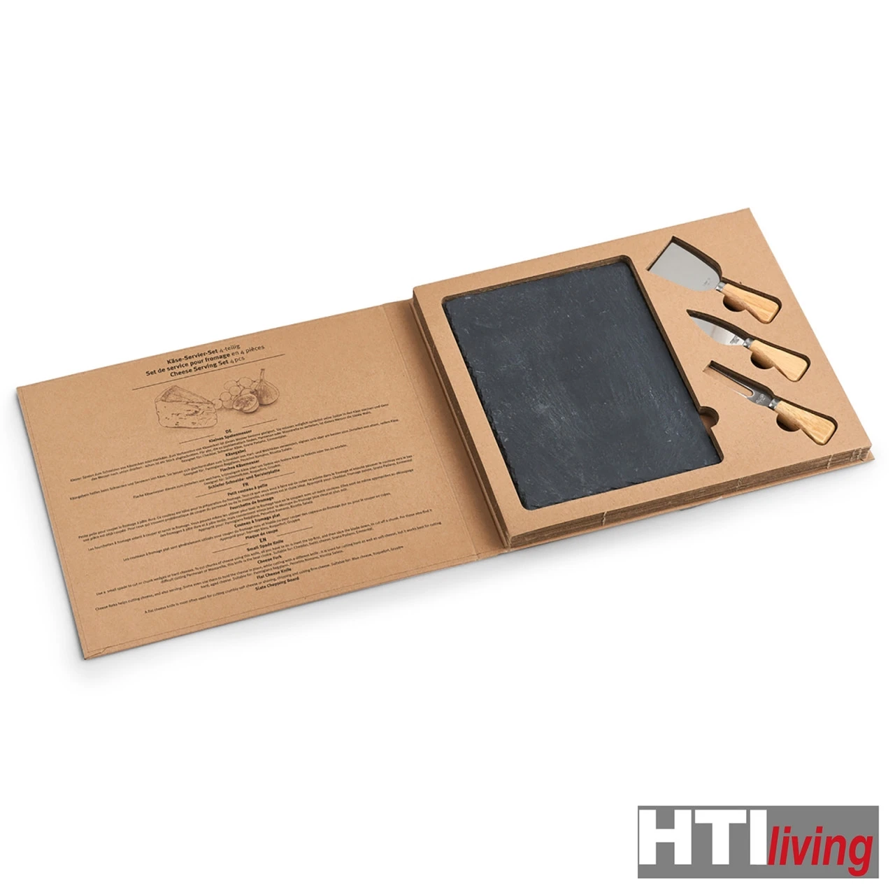 Neuetischkultur Schiefer Käse-Servier-Set, 4-teilig 4 Neuetischkultur Schiefer Käse-Servier-Set, 4-teilig – Bild 2