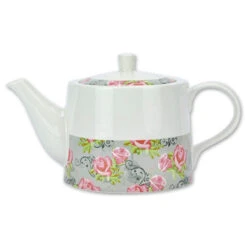 Jameson Tailor Retro Collection Teekanne Rosen Rosa/grau