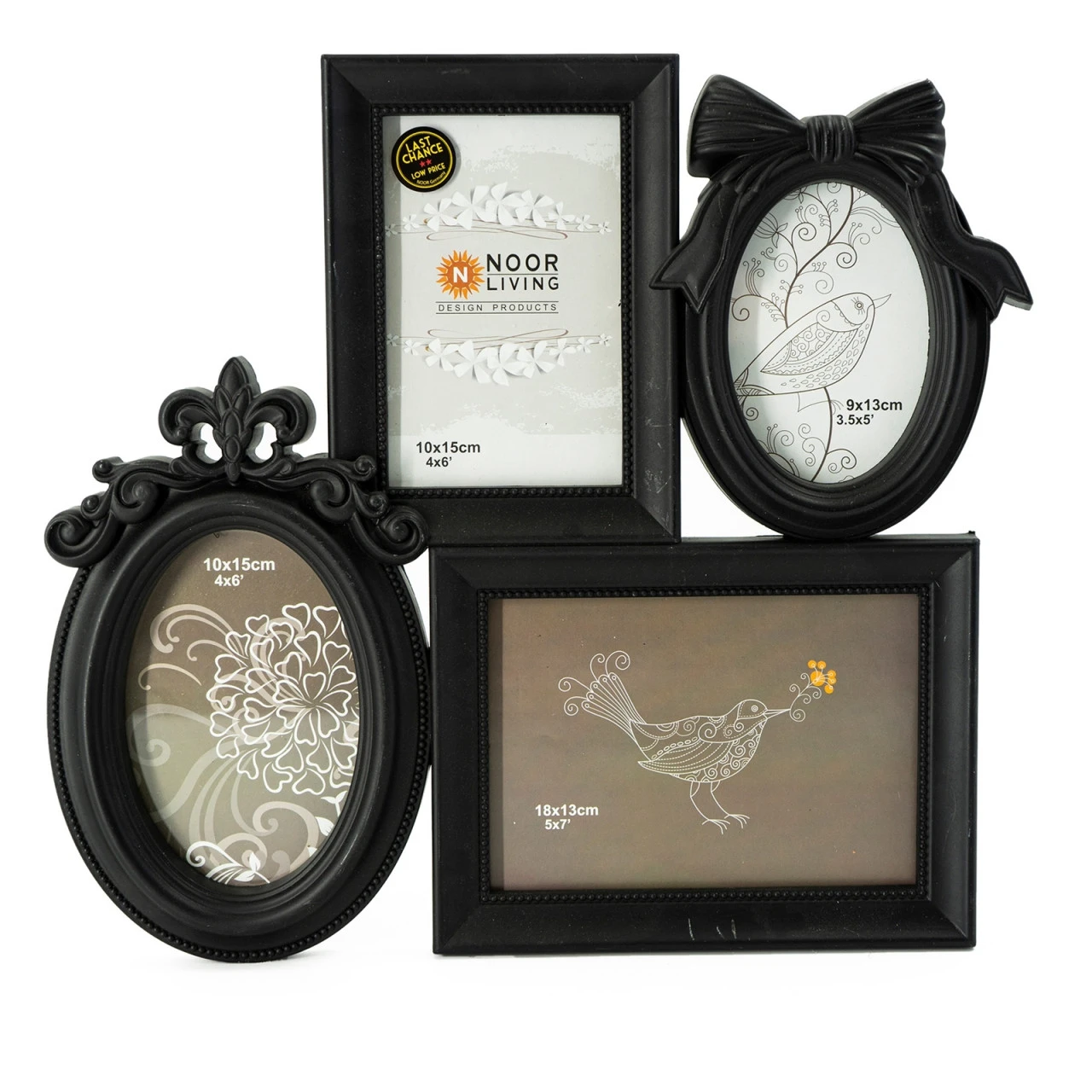 HTI-Living Für 4 Fotos Bilderrahmen Im Romantik-Look 3 HTI-Living Für 4 Fotos Bilderrahmen Im Romantik-Look