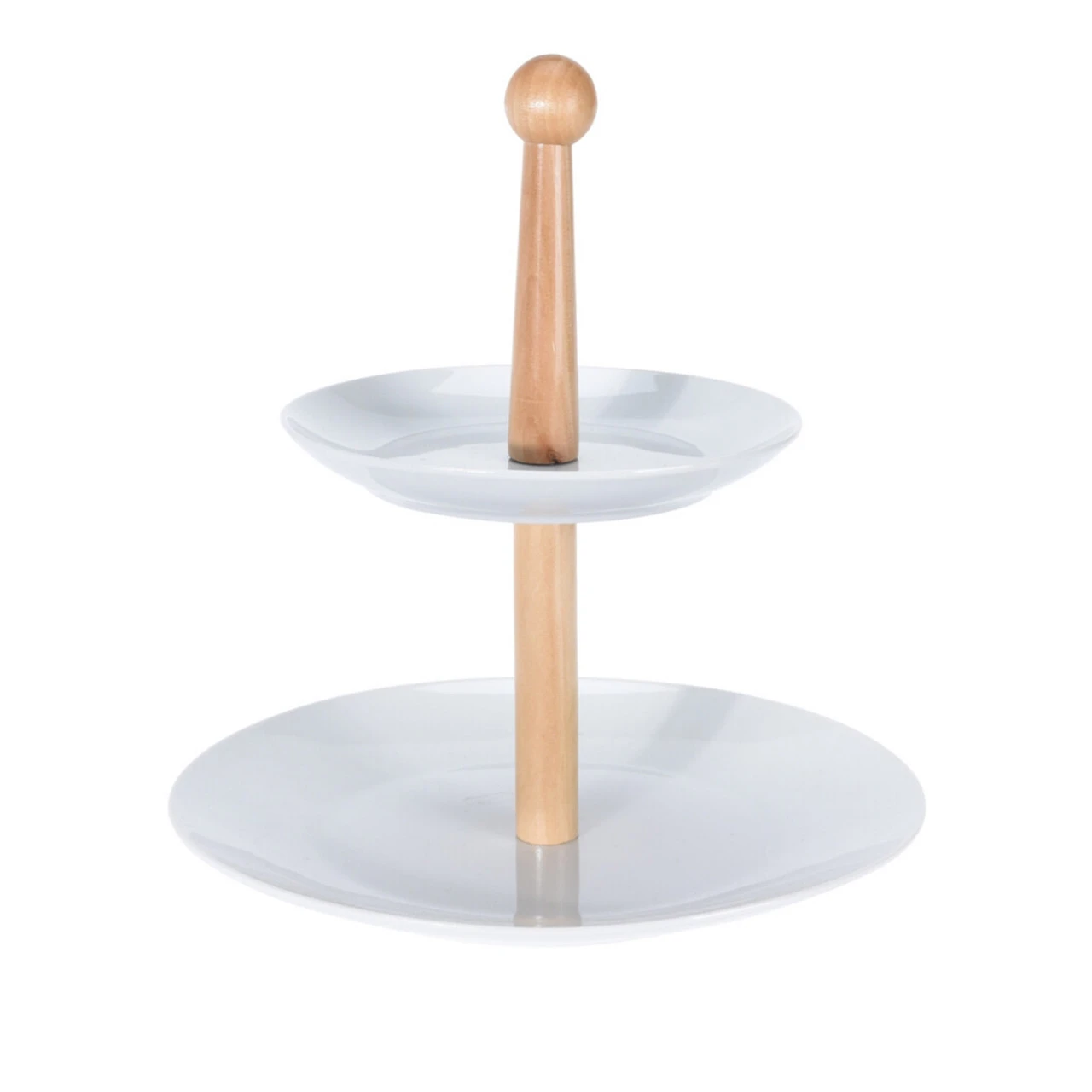 Neuetischkultur Porzellan, Holz Etagere 2-stufig 3 Neuetischkultur Porzellan, Holz Etagere 2-stufig