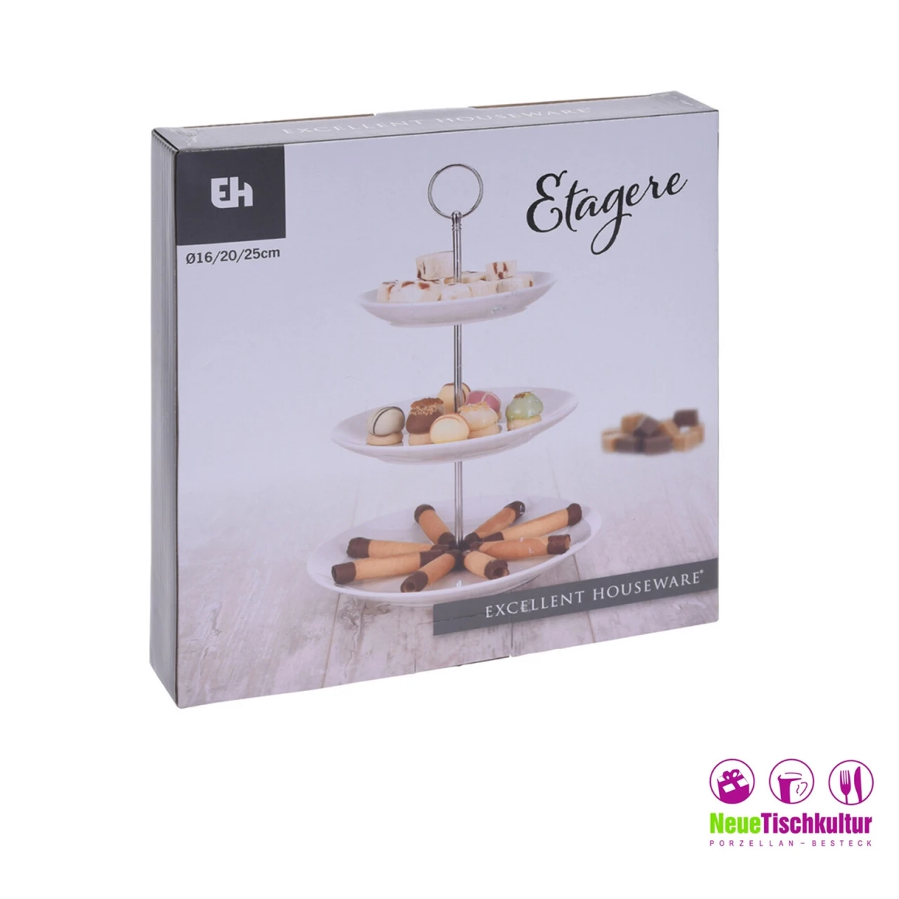 Neuetischkultur Weiß Porzellan-Etagere 4 Neuetischkultur Weiß Porzellan-Etagere – Bild 2