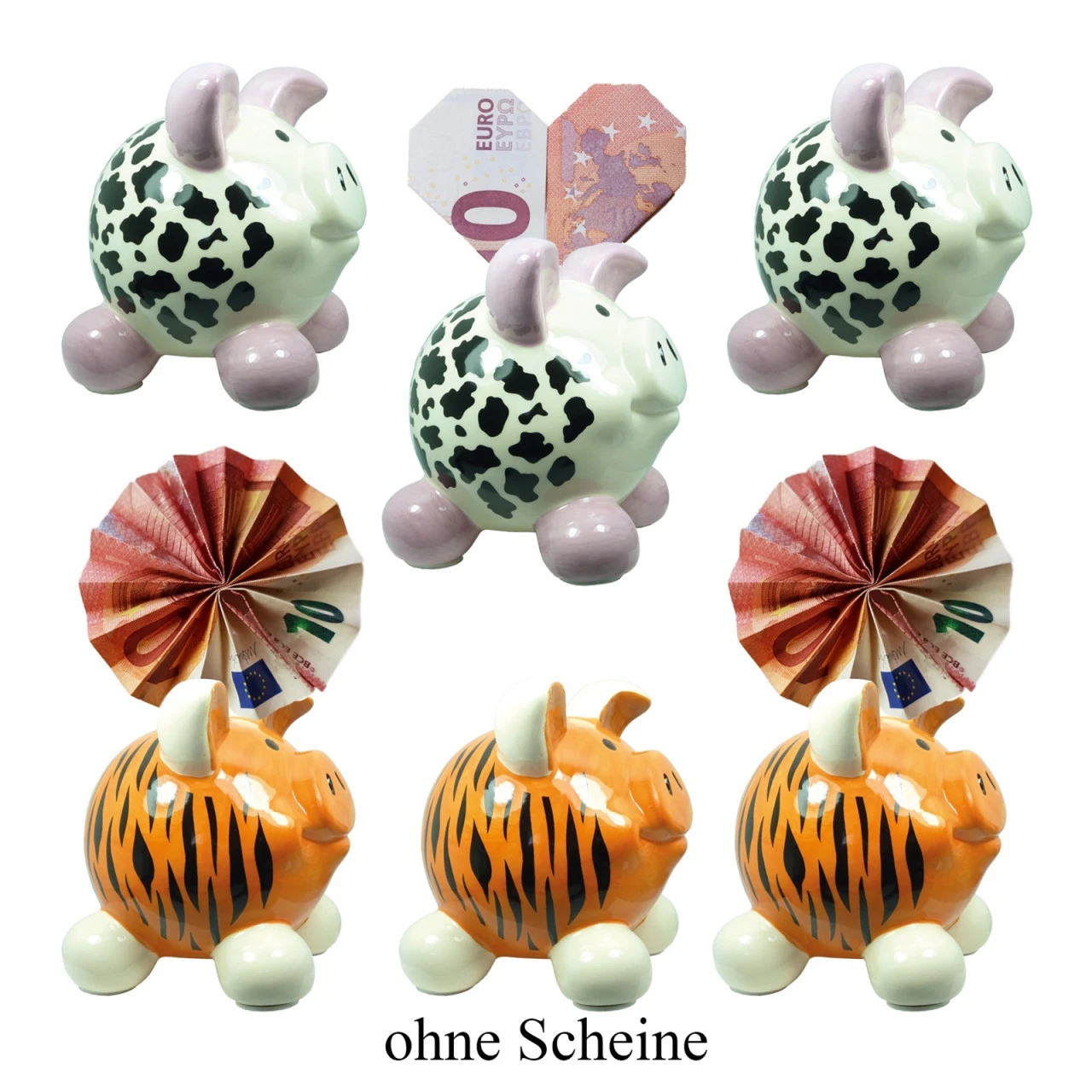 HTI-Living 2 Tiermotive Sparschwein Klein, 6 Stück 4 HTI-Living 2 Tiermotive Sparschwein Klein, 6 Stück – Bild 2