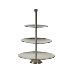 Neuetischkultur Edelstahl Etagere, 3 Etagen