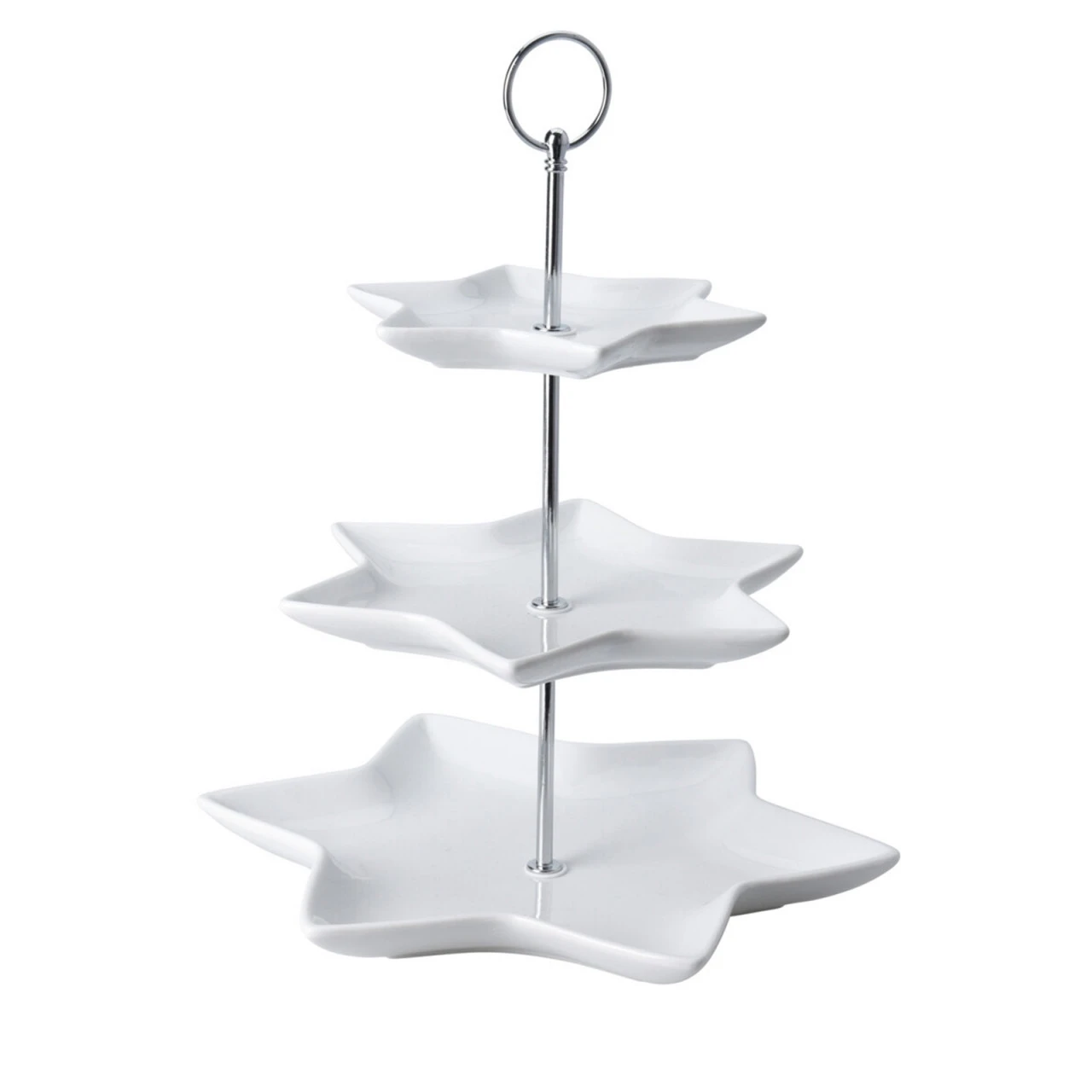Neuetischkultur Porzellan/Metall Etagere Sternenform 4 Neuetischkultur Porzellan/Metall Etagere Sternenform – Bild 2