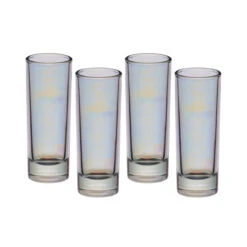 Neuetischkultur Barcraft Schnapsgläser 4er Set, 60ml, Glas Irisierend
