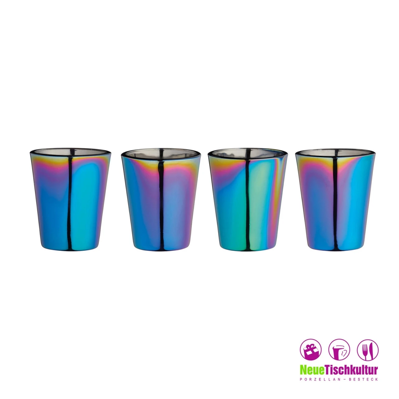 Neuetischkultur Barcraft Schnapsgläser 4er Set, 50ml, Metallic-Look 5 Neuetischkultur Barcraft Schnapsgläser 4er Set, 50ml, Metallic-Look – Bild 3