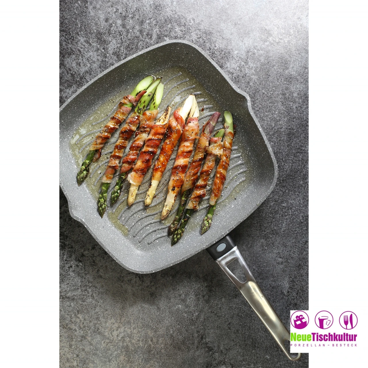 Neuetischkultur MasterClass Grillpfanne Geriffelt, Aluminiumguss 4 Neuetischkultur MasterClass Grillpfanne Geriffelt, Aluminiumguss – Bild 2