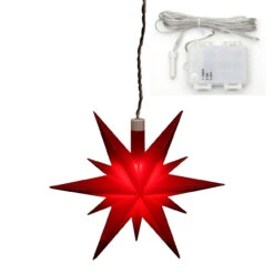 SIGRO Rot Weihnachtsstern Mit Timer
