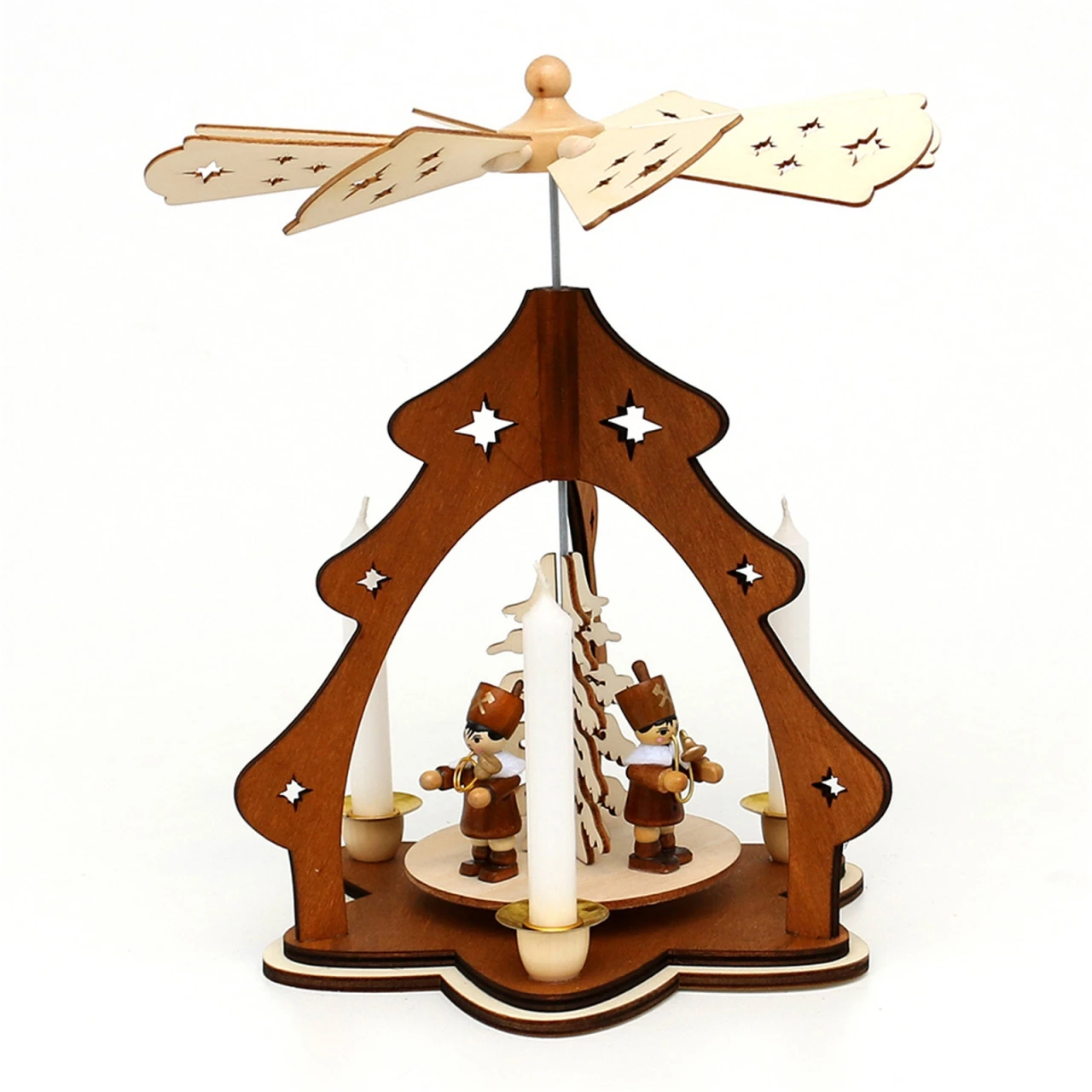 SIGRO Bergleute Holz Tischpyramide, Für 4 Kerzen 5 SIGRO Bergleute Holz Tischpyramide, Für 4 Kerzen – Bild 3