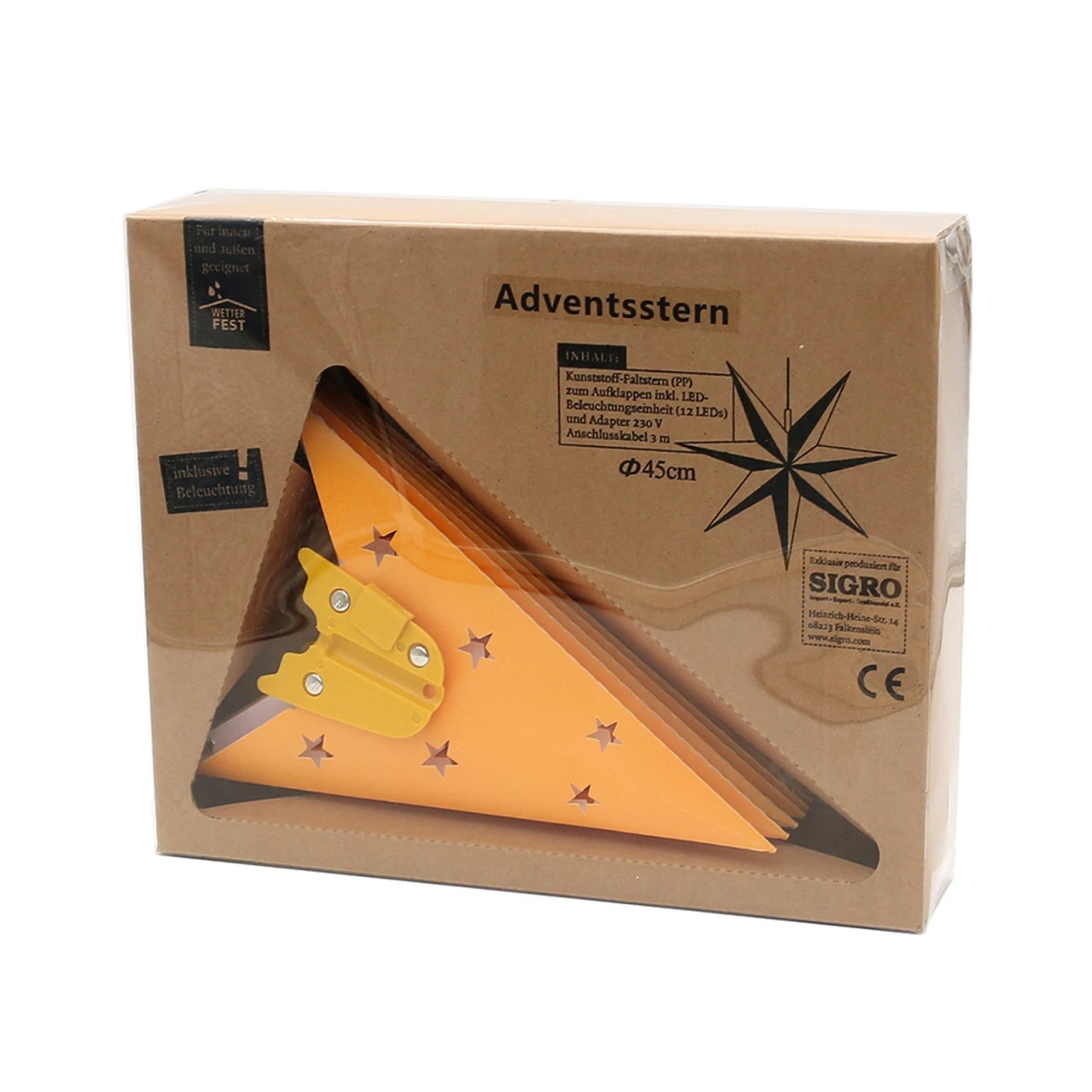SIGRO Gelb Weihnachtsstern Mit 7 Spitzen 6 SIGRO Gelb Weihnachtsstern Mit 7 Spitzen – Bild 4