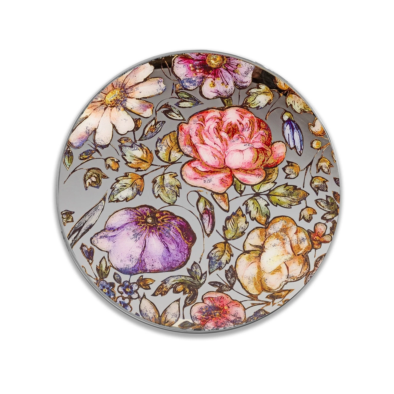 Formano Mirror Wandbild Spiegel, Floral, Rund 3 Formano Mirror Wandbild Spiegel, Floral, Rund