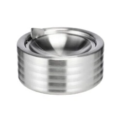 HTI-Living Edelstahl Aschenbecher Mit Deckel