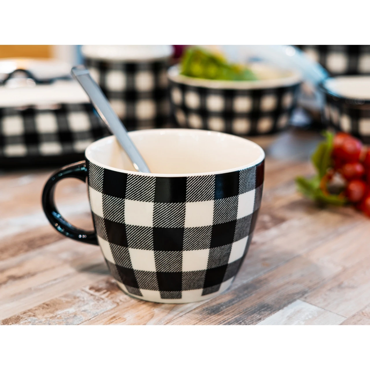 Neuetischkultur Gemustert Suppentasse 0,5 Liter Keramik 6 Neuetischkultur Gemustert Suppentasse 0,5 Liter Keramik – Bild 4