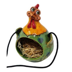 HTI-Living Eierkorb Keramikfigur Henne, M. Aufhängung