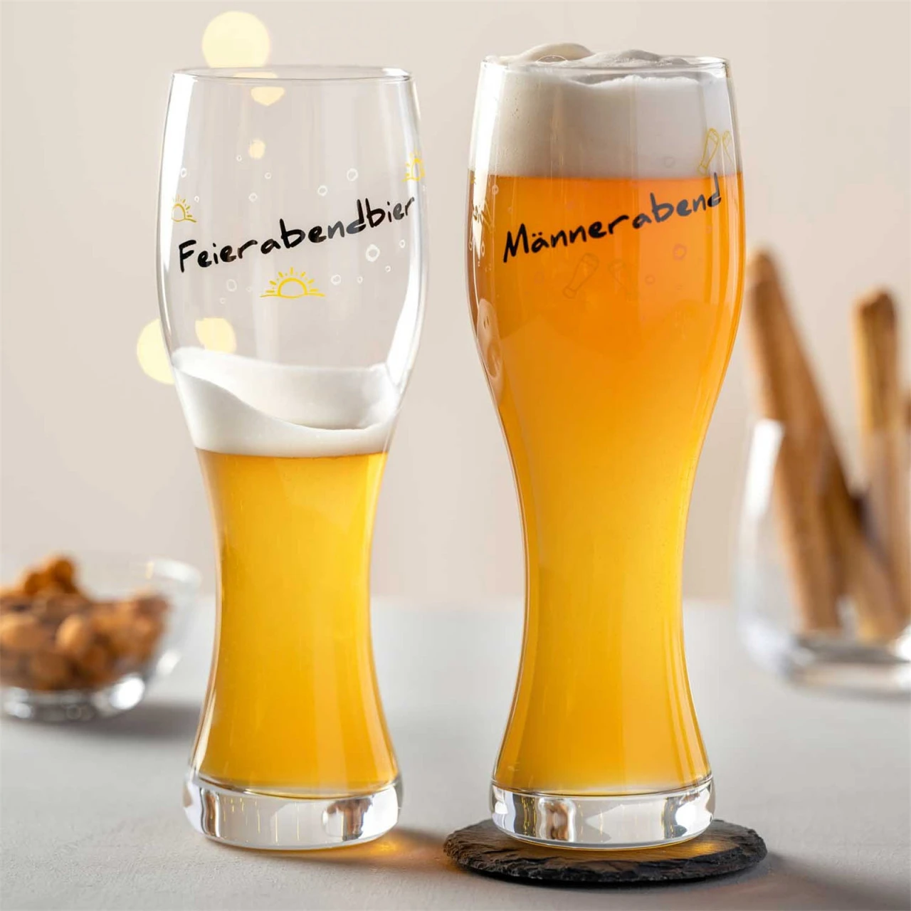 Leonardo PRESENTE Weizenbierglas 500 Ml 'Männerabend' 4 Leonardo PRESENTE Weizenbierglas 500 Ml 'Männerabend' – Bild 2