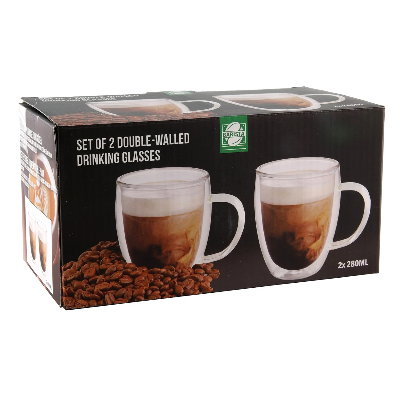 Neuetischkultur Kaffee- Und Teeglas Doppelwandglas Mit Griff 2er Set 4 Neuetischkultur Kaffee- Und Teeglas Doppelwandglas Mit Griff 2er Set – Bild 2