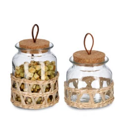 Neuetischkultur Glas, Strohgeflecht Vorratsglas 0,6 L -Leonardo Geschäft 367462 633db8949ac58 jpg 1280x1280