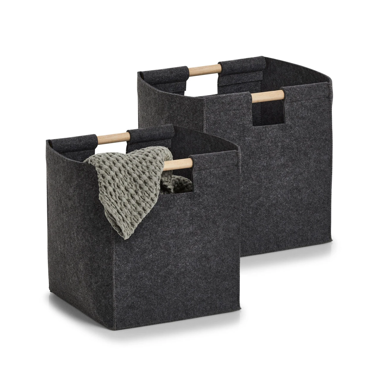 HTI-Living Filzkorb Aufbewahrungskorb 2er Set 3 HTI-Living Filzkorb Aufbewahrungskorb 2er Set