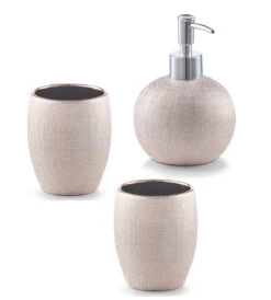 HTI-Living 3er Set Seifenspender Und Zwei Zahnputzbecher