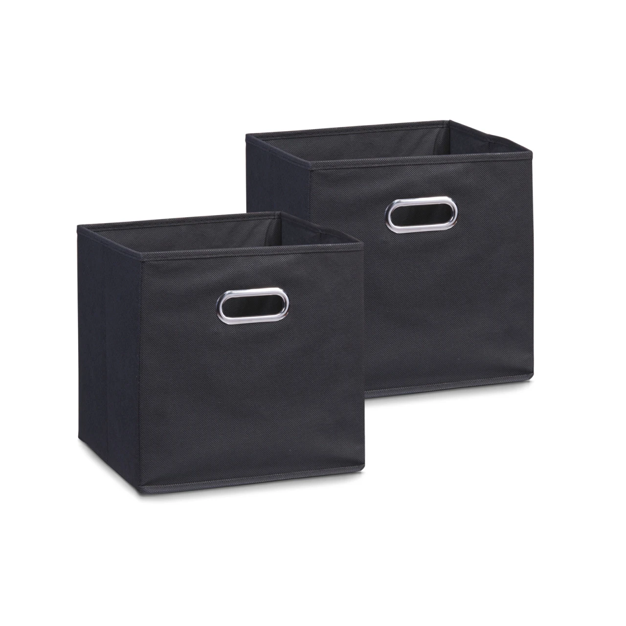 HTI-Living Schwarz 2er-Set Aufbewahrungsbox Vlies 3 HTI-Living Schwarz 2er-Set Aufbewahrungsbox Vlies