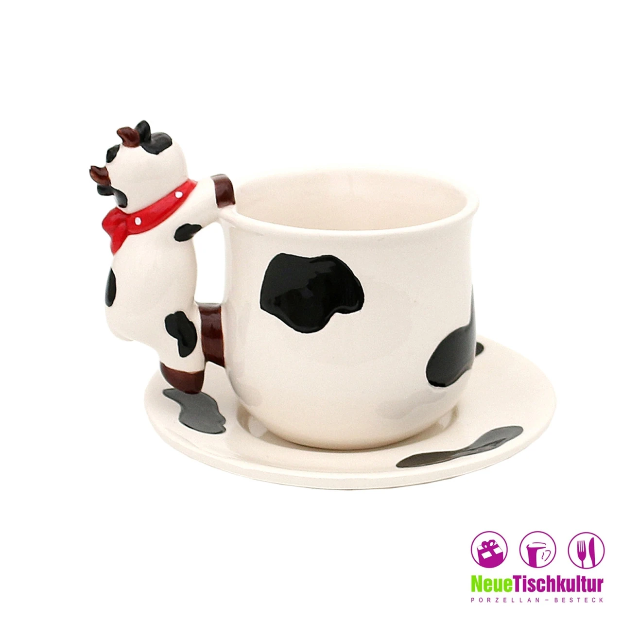 Neuetischkultur Kuh 2er-Set Tasse Mit Unterteller 6 Neuetischkultur Kuh 2er-Set Tasse Mit Unterteller – Bild 4