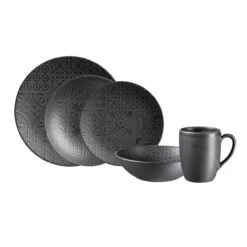 Neuetischkultur Tiles Schwarz Kombiservice 10-teilig