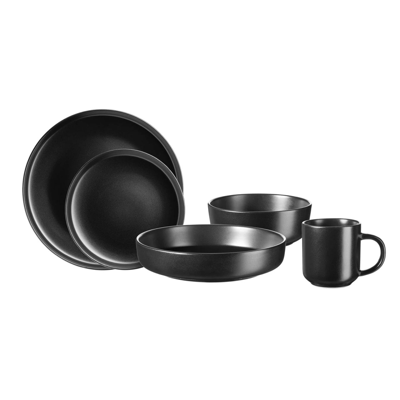 Neuetischkultur Alenia Schwarz Matt Kombiservice 10-teilig 3 Neuetischkultur Alenia Schwarz Matt Kombiservice 10-teilig