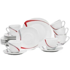 Neuetischkultur Casa Kaffeeservice Eckig 6 Pers. Porzellan