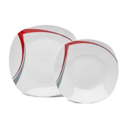 Neuetischkultur Casa Tafelservice Eckig 6 Pers. Porzellan