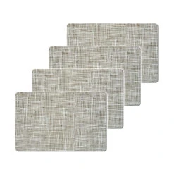 HTI-Living Grau Kunststoff Platzset 4er Set