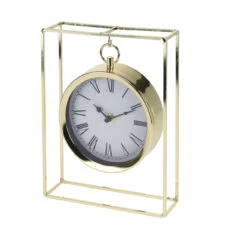 HTI-Living Goldfarben Tischuhr