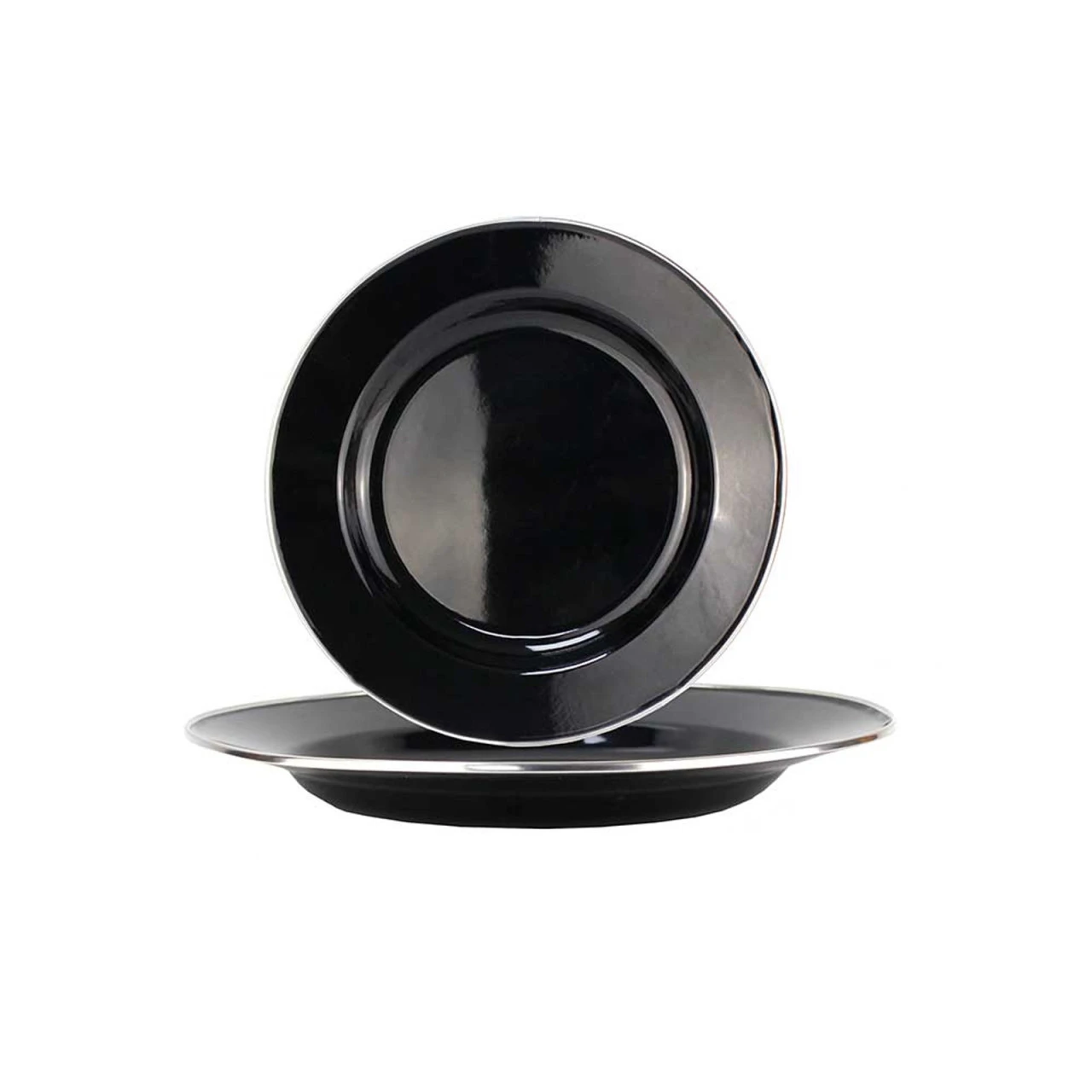 Michelino Schwarz Campingteller 2er-Set 3 Michelino Schwarz Campingteller 2er-Set