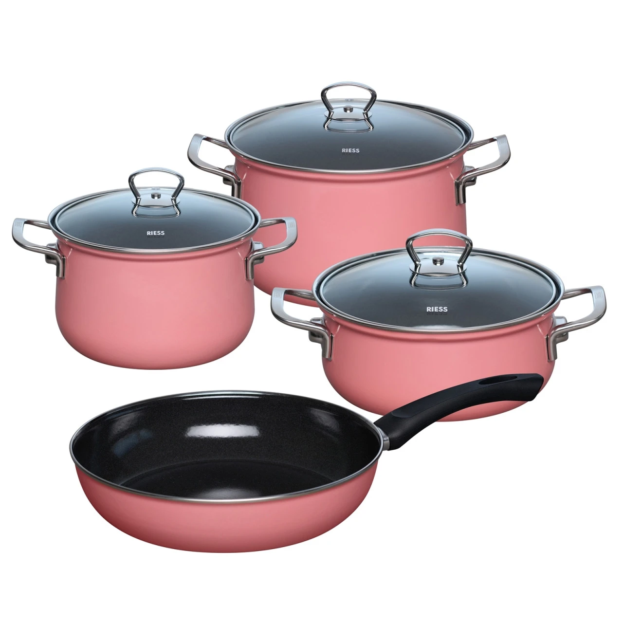 Riess Starterset Pink Kochtopf Set 4-teilig 3 Riess Starterset Pink Kochtopf Set 4-teilig