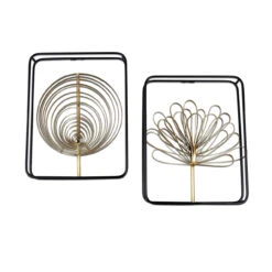 Formano Modern Flowers 2er-Set Wanddeko Aus Metall
